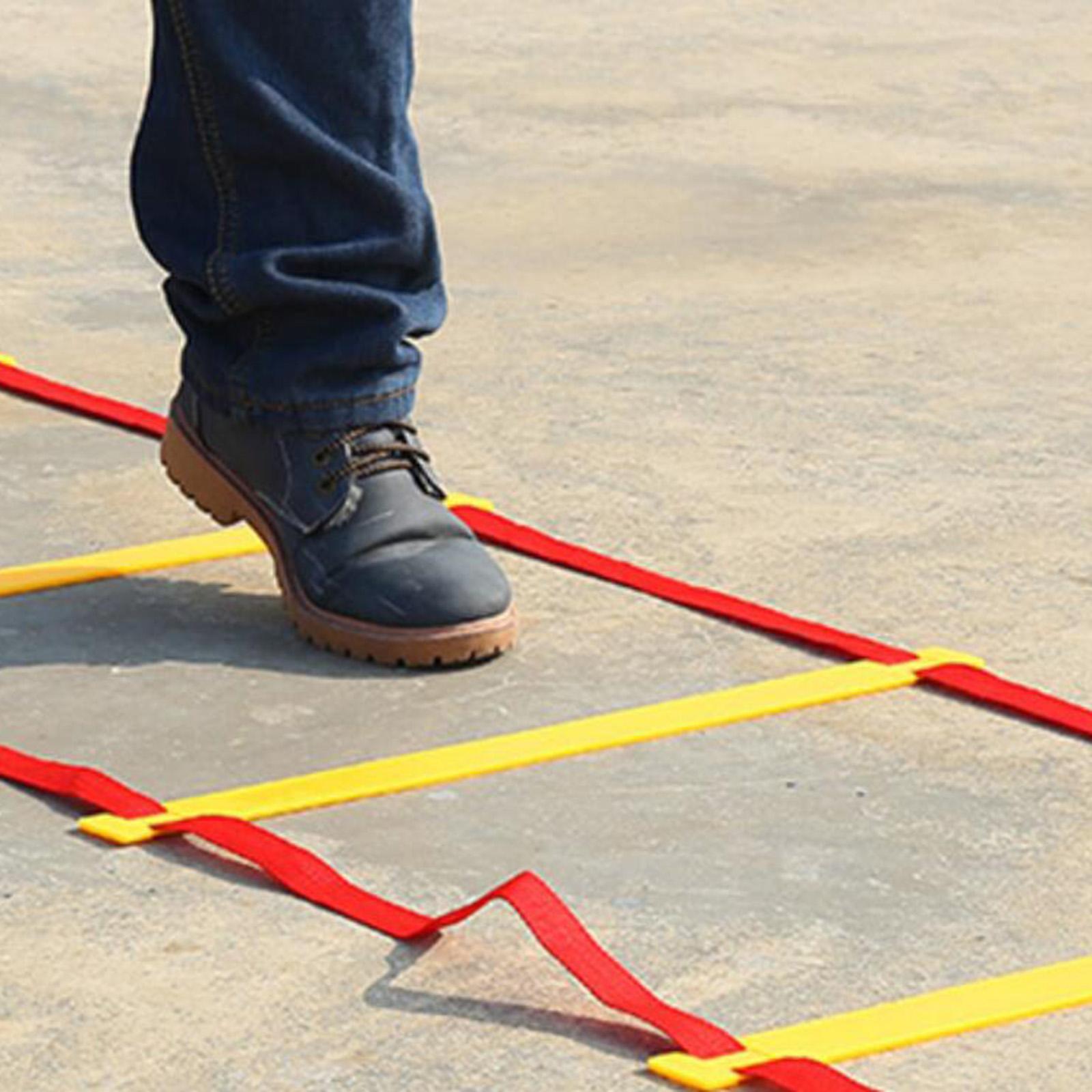 Agility Ladder Football Speed Training Equipment Basketball Soccer Improves Coordination Speed Ladder with Carry Bag for Volleyball Home Gym