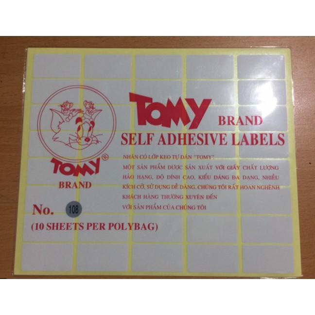 Giấy decal Tomy 108 kích thước 19x36mm