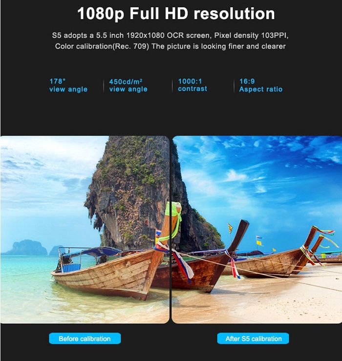 Màn hình Bestview S5 5.5inch FULL HD/4K cổng HDMI hàng chính hãng.