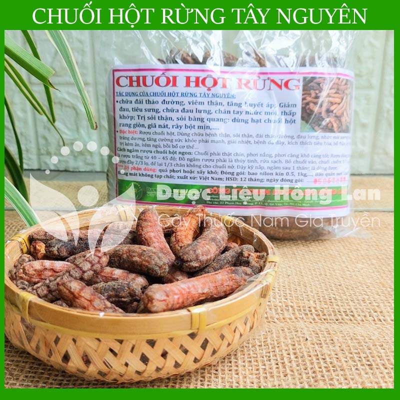 Chuối Hột Rừng khô Tây Nguyên đóng gói 1kg