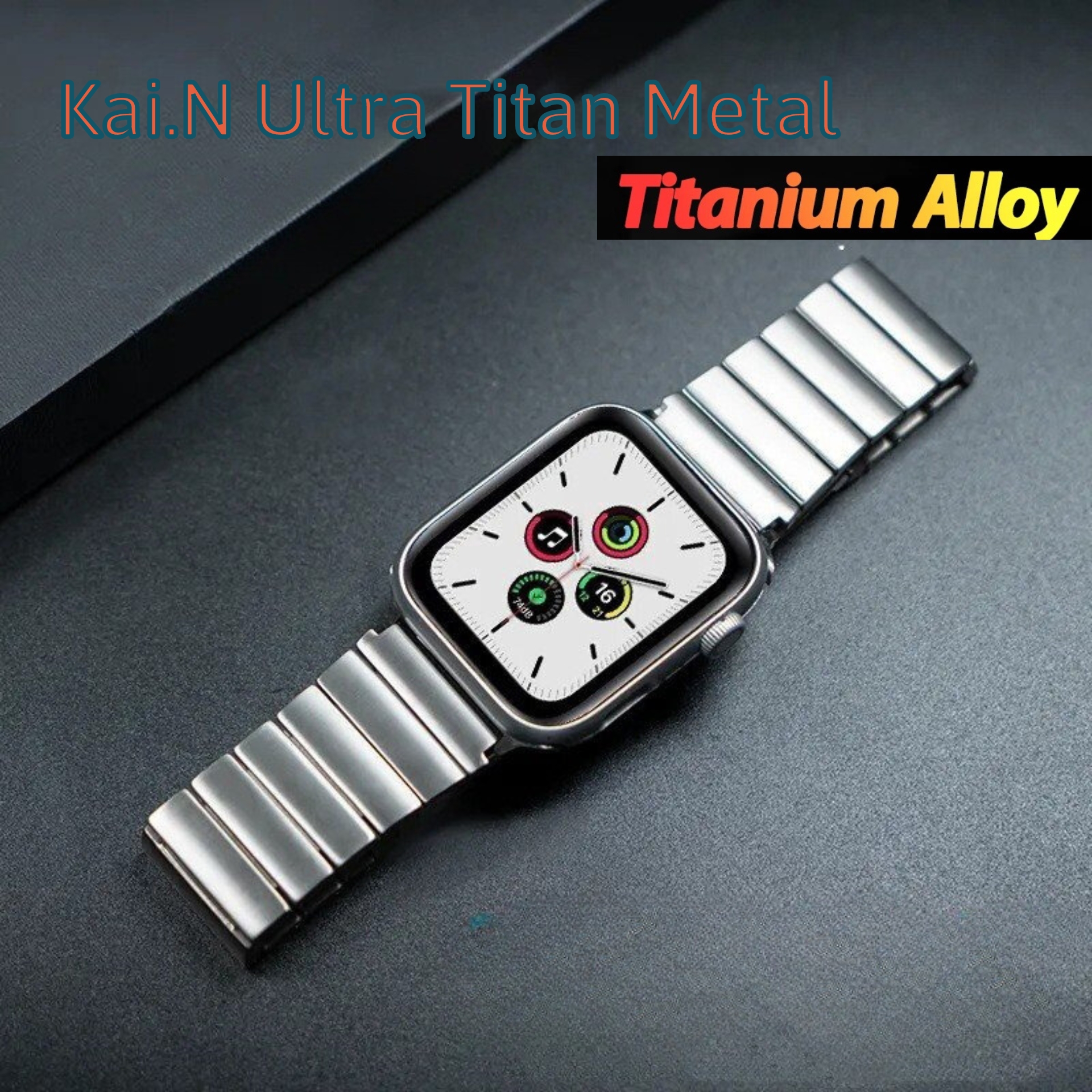 Dây Đeo Thay Thế Titanium Dành Cho Apple Watch Ultra / Apple Watch Series 1-8/SE/SE 2022, Kai.N Ultra Titanium Metal - Hàng Chính Hãng