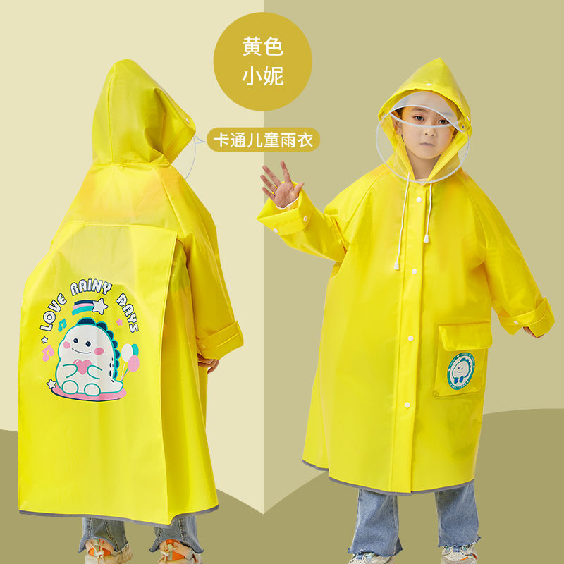 Áo Mưa Dáng Dài Dày Dặn Chống Thấm Nước Đi Học Cho Bé Mẫu Giáo, Tiểu Học