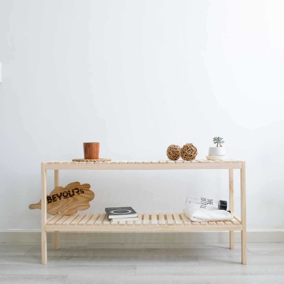 Kệ Đa Năng BEYOURs Bench 2FL Bằng Gỗ Kệ Sách Đựng Đồ Nội Thất Kiểu Hàn Lắp Ráp Phòng Khách, Phòng Ngủ - Gỗ Tự Nhiên