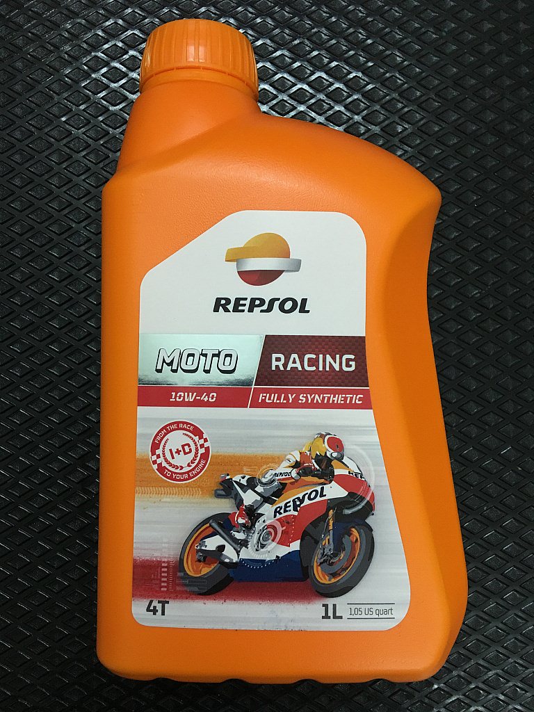 Repsol Racing 10W40 1L - Nhớt tổng hợp 100% dành cho xe máy số, xe mô tô PKL