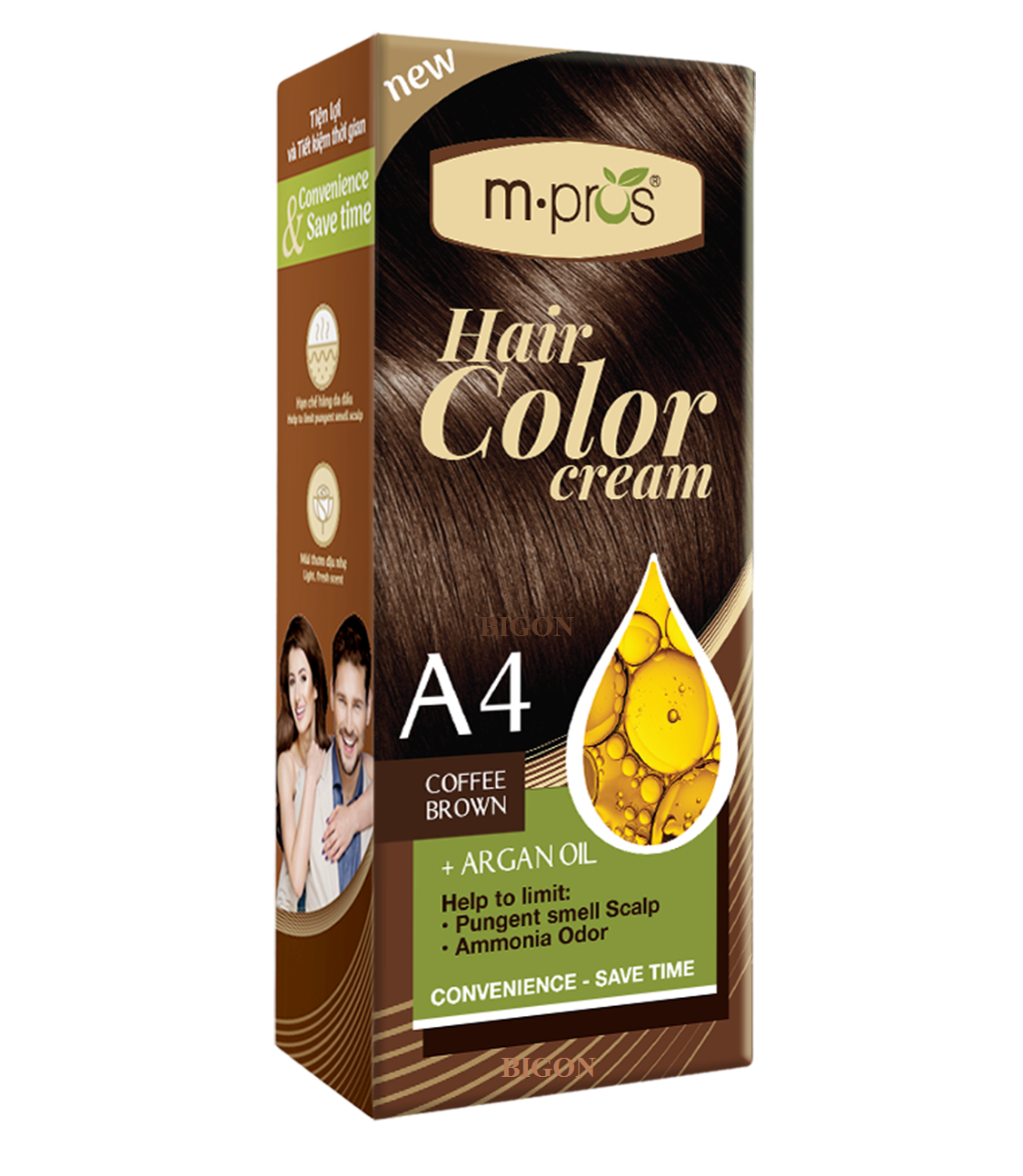 Kem Nhuộm Phủ Bạc M.Pros A4 Coffee Brown - Nâu Cà Phê