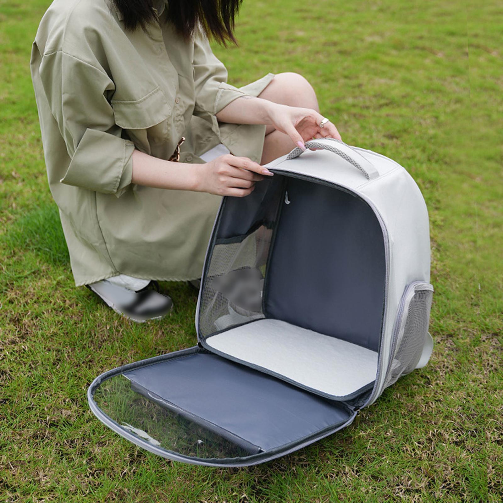 Portable Cat Carrier Backpack Ventilated Kitten Tote Dog Travel Bag Carrying Bag Dog Backpack for Walking Camping Hiking Traveling Outdoor