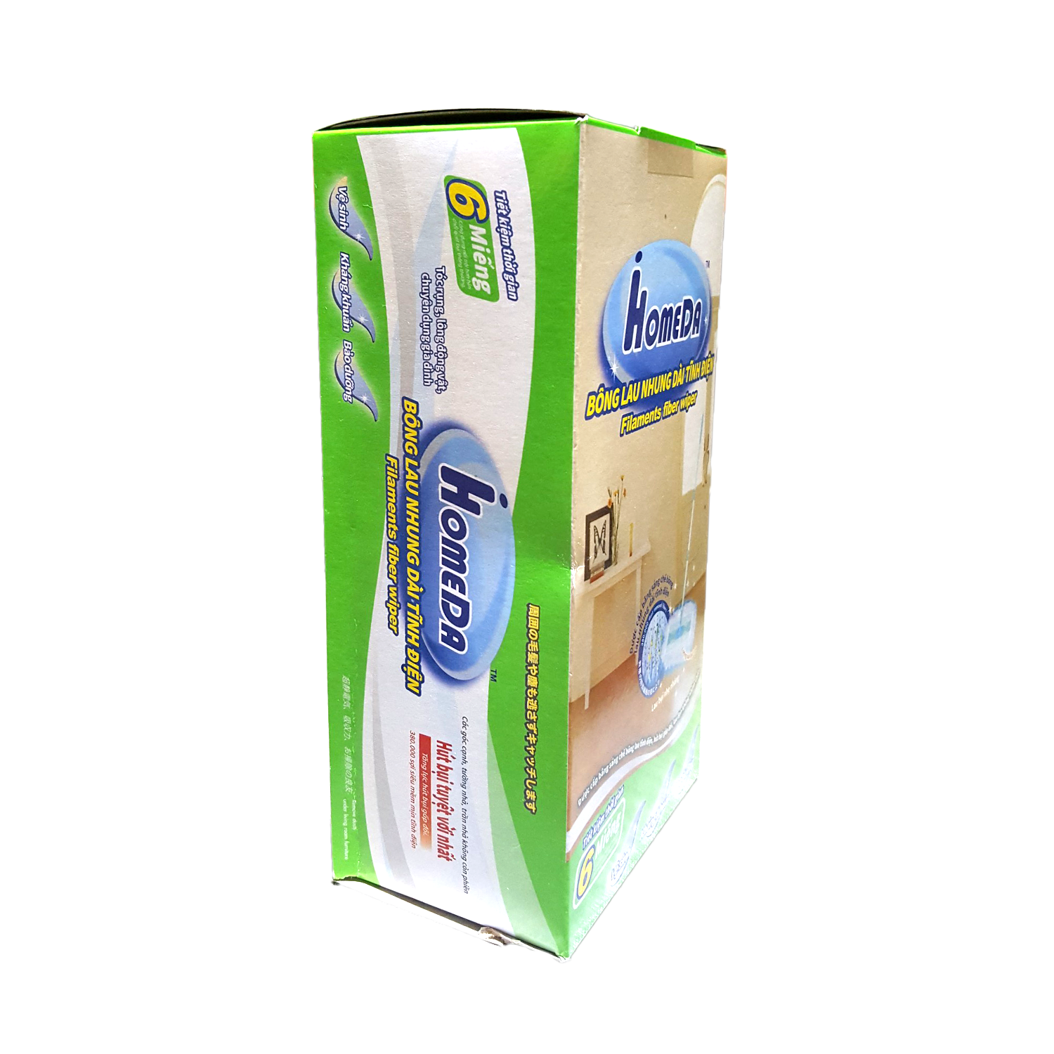 Combo 4 Tặng 1 Hộp Khăn lau sàn hút bụi tĩnh điện Ihomeda ( 25 khăn/ hộp) -  Combo 4 Free 1 iHomeda static dusting floor dry wipes ( 25 sheets/ box)