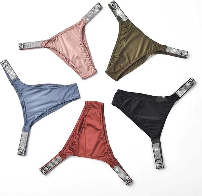 QUẦN SEXY THUN LẠNH DÂY ĐÍNH ĐÁ LOVE 1906