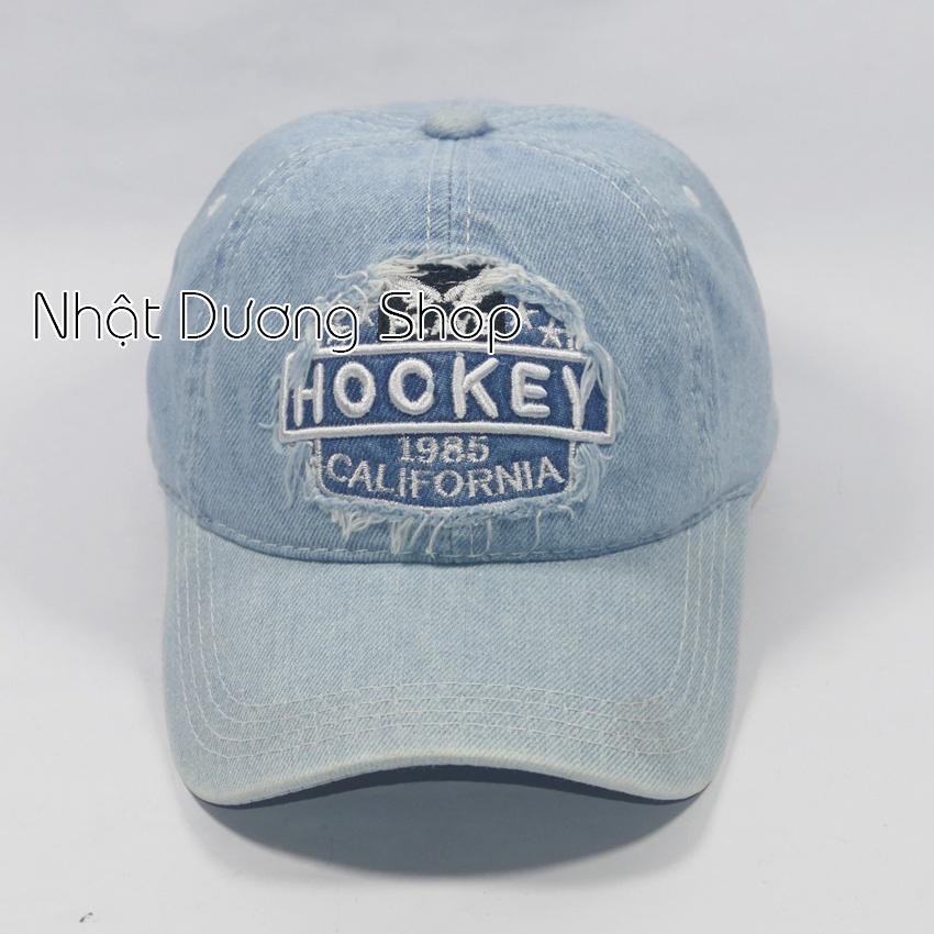 Mũ lưỡi trai, Nón kết jeans thêu chữ Hockey độc đáo - Nón jeans đẹp, cá tính, phù hợp cho cả nam và nữ