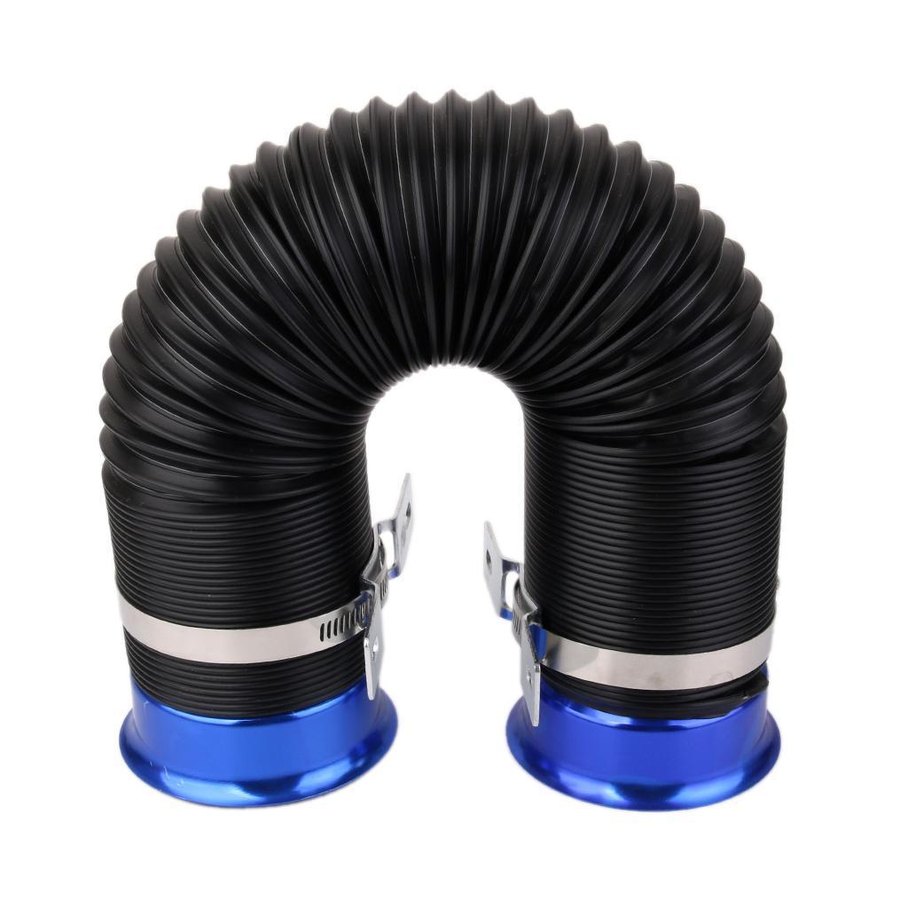Universal Hose Flex Tube Flexible Air Intake for Car Blue
