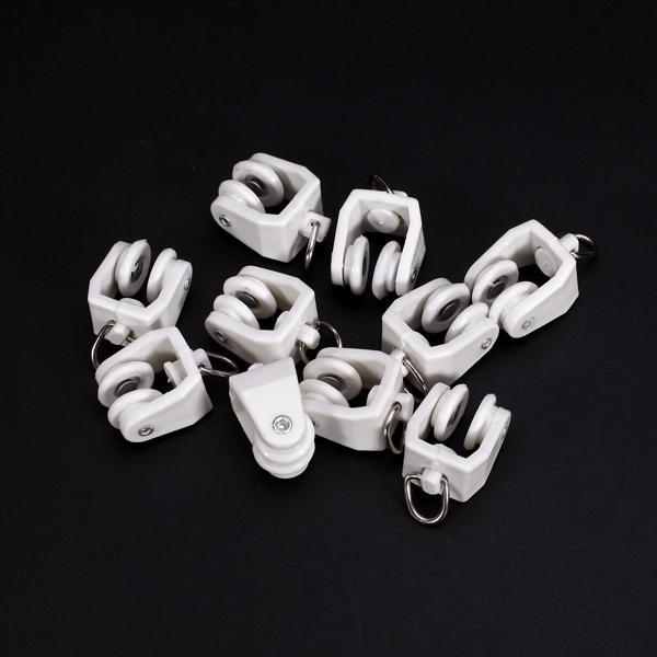 10pcs Curtain Track Glider Drape Rail Runner Gliding Hanger for Hotel