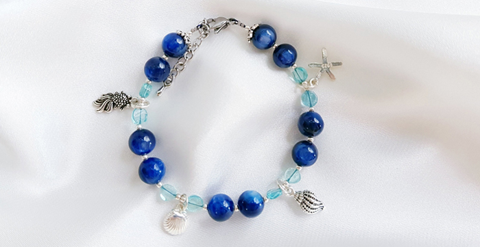 Vòng Tay Laliz Mệnh Thủy Đá Kyanite Charm Ocean - TAR.10