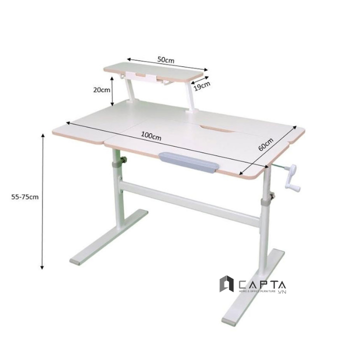 Bàn học sinh chống gù chống cận 1m TF01001-10W Nội thất Capta