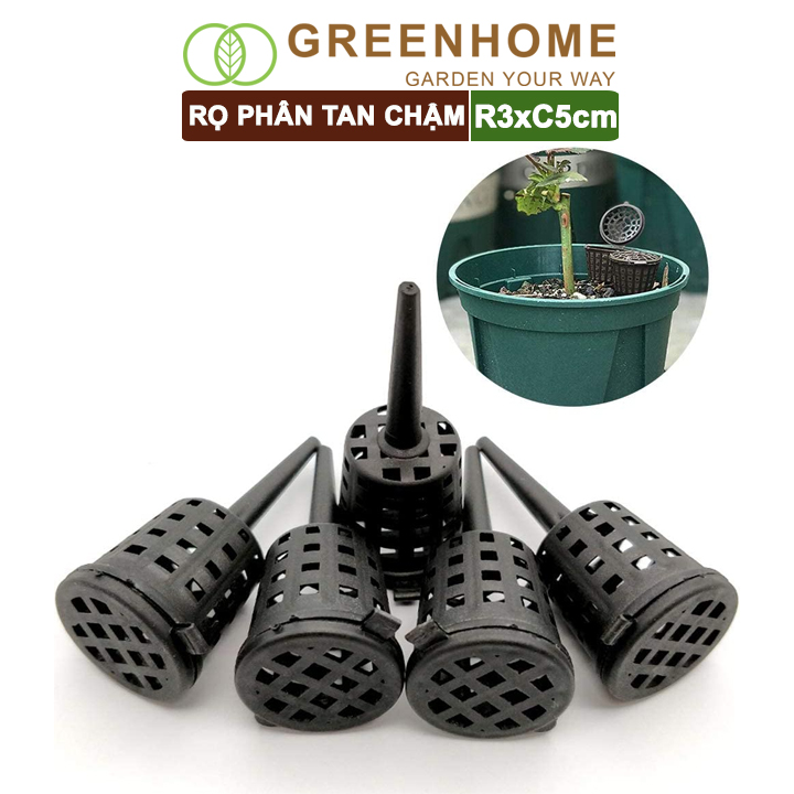 Bộ 10 rọ đựng phân tan chậm, R3xC5cm, cắm chậu, tiện lợi, tiết kiệm phân bón |Greenhome