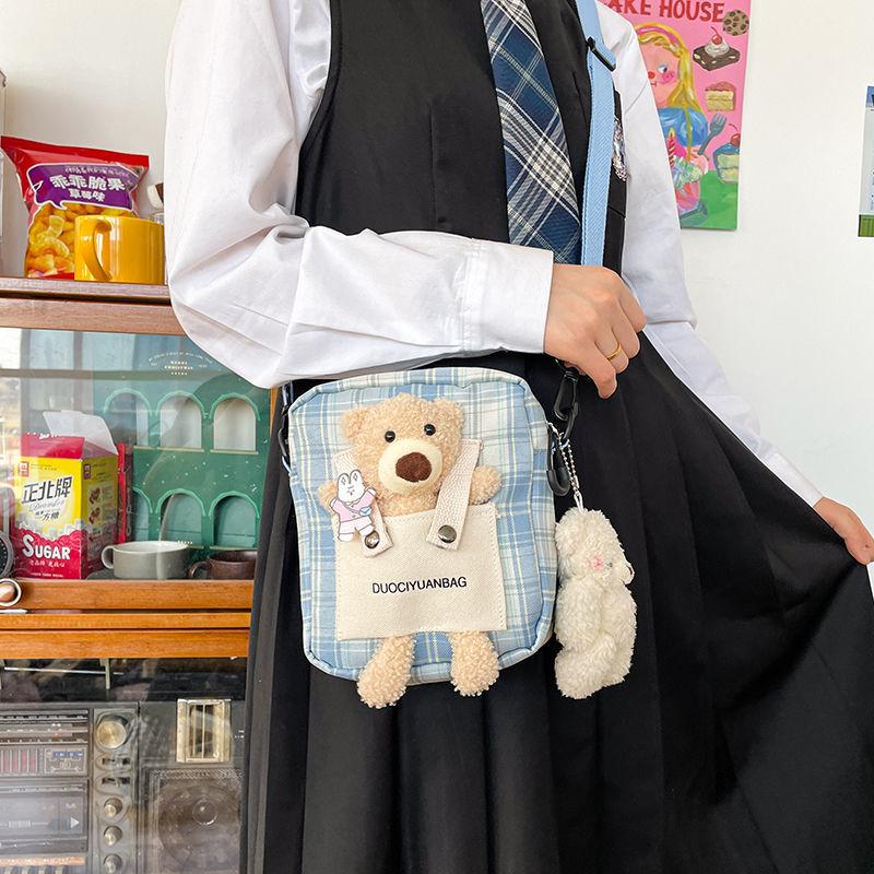 Bag Women's2021New Canvas Messenger Bag Fresh Cute Student Shoulder Bag Korean Style All-Match Japanese Style Small Shou