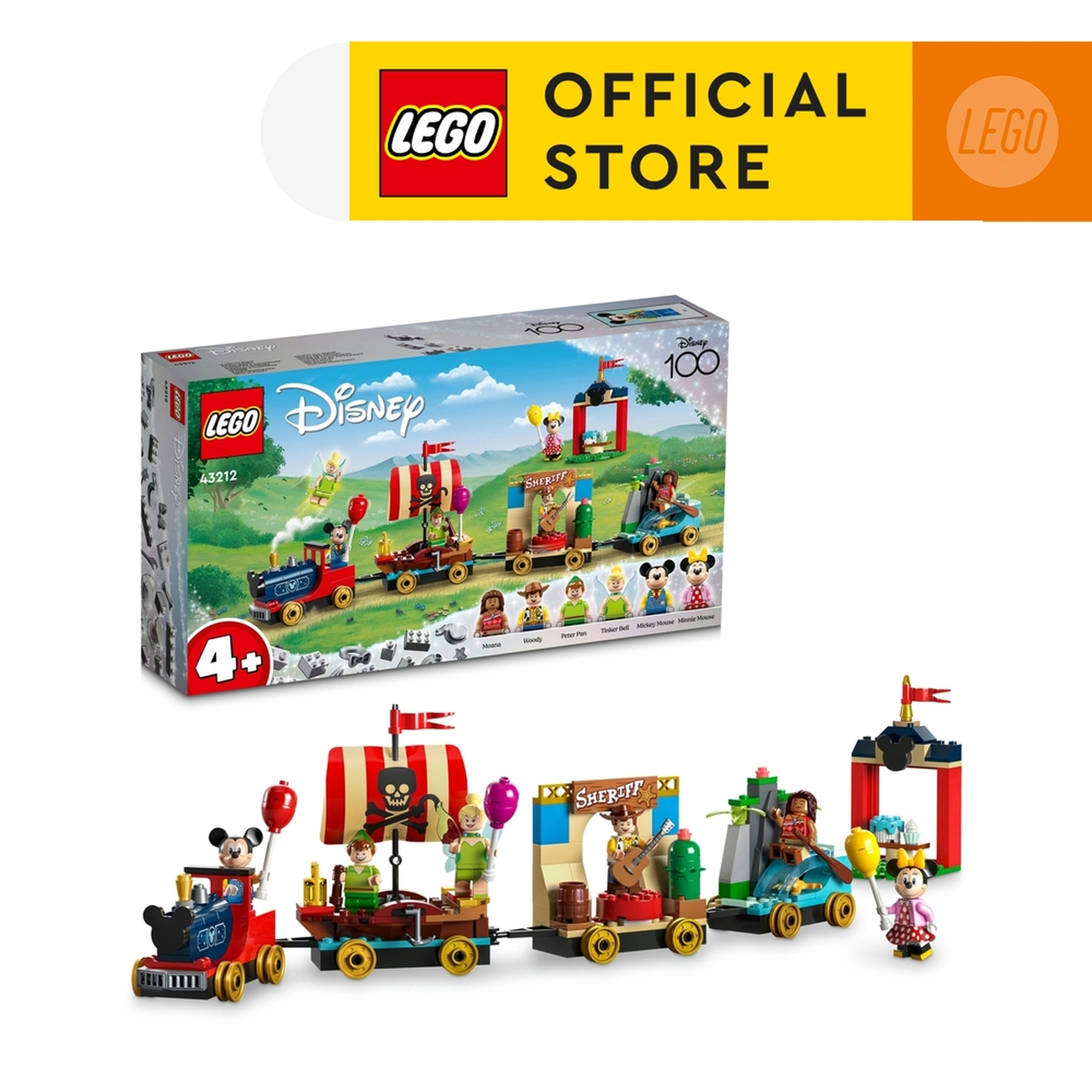 LEGO Disney Princess 43212 Đoàn Tàu Kỷ Niệm Disney 100 (200 chi tiết)