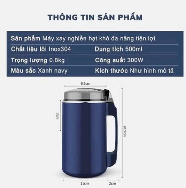 [KoSuyTu] Máy Xay Hạt Khô Đa Năng Mới Dung Tích Lớn - Công Suất 300W - 8 Lưỡi Xay Siêu Mịn - Xay Các Loại Hạt, Đồ Khô, Coffee, Ngũ Cốc Không Ồn