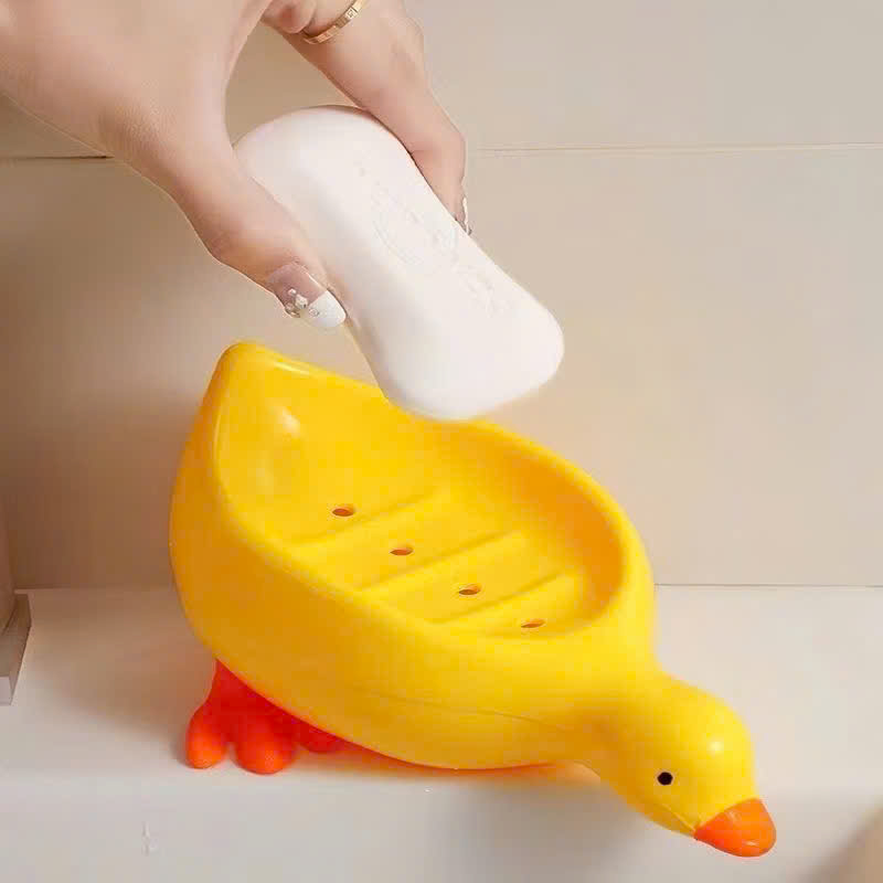 Khay Đựng Xà Bông Hình Vịt Cute, Kệ Đựng Xà Phòng Có Lỗ Thoát Nước Decor Nhà Tắm - HÀNG CHÍNH HÃNG MINIIN