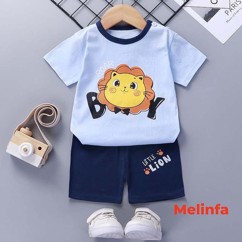 Bộ quần áo trẻ em, bộ cotton trẻ em bé trai và bé gái ngắn tay quần short (từ 2- 5 tuổi ) mã VABD0128