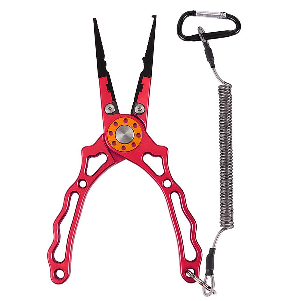 Aluminium Fishing Pliers Hook Remover Pliers Fish Holder Split Ring Tool Clip Clamp Line Cutter with Lanyard Storage Bag