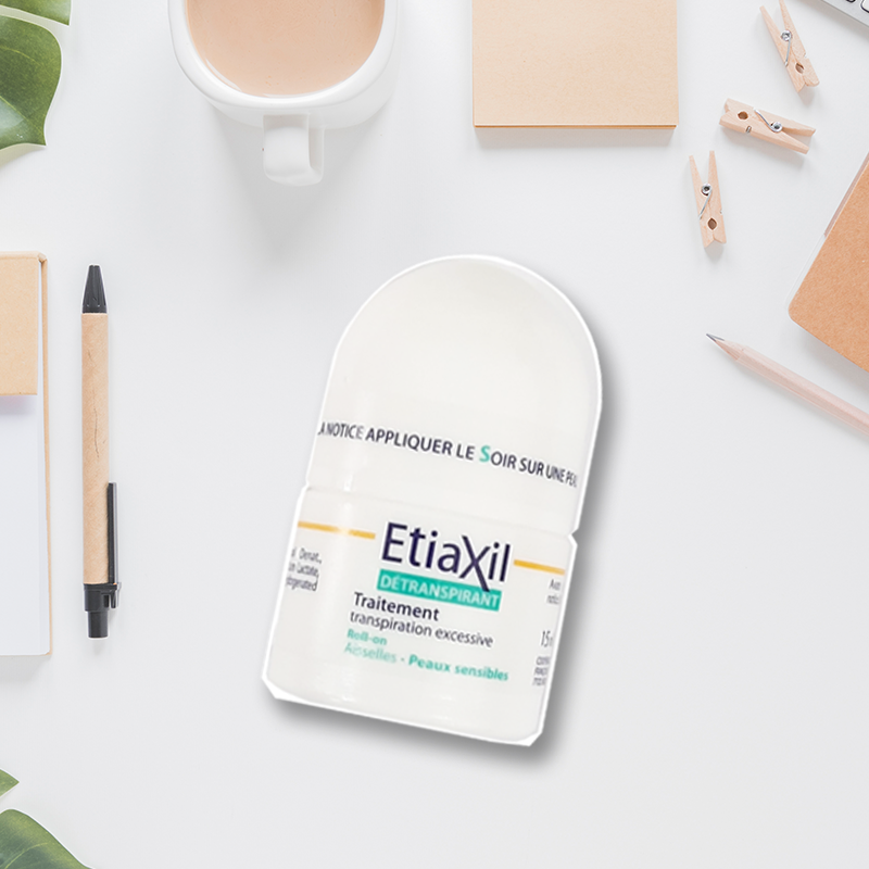Lăn Khử Mùi Etiaxil Détranspirant Traitement Aisselles Peaux Sensibles 15ml  + Tặng 1 Lưới Tạo Bọt Rửa Mặt