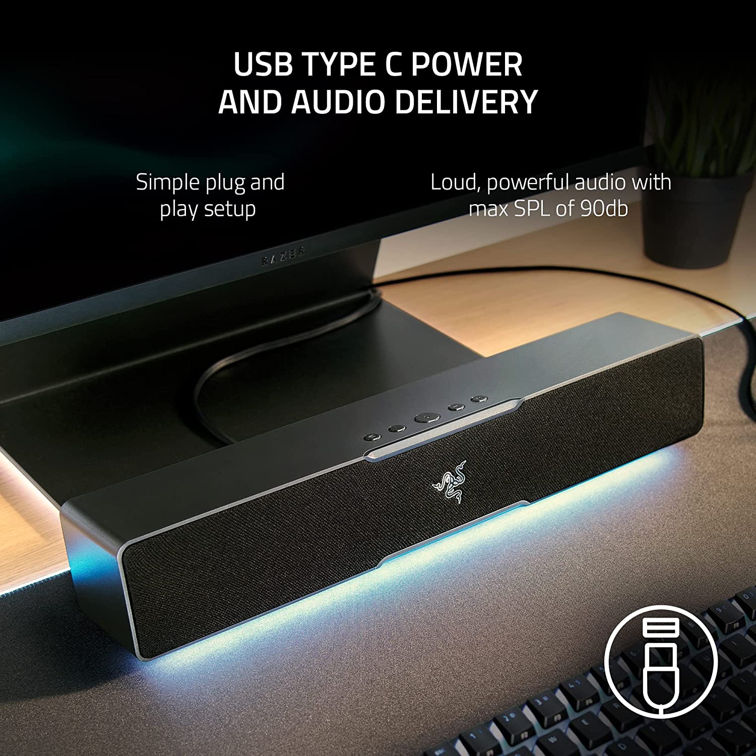 Loa Razer Leviathan V2 X-PC Gaming Sound Bar_Mới, hàng chính hãng