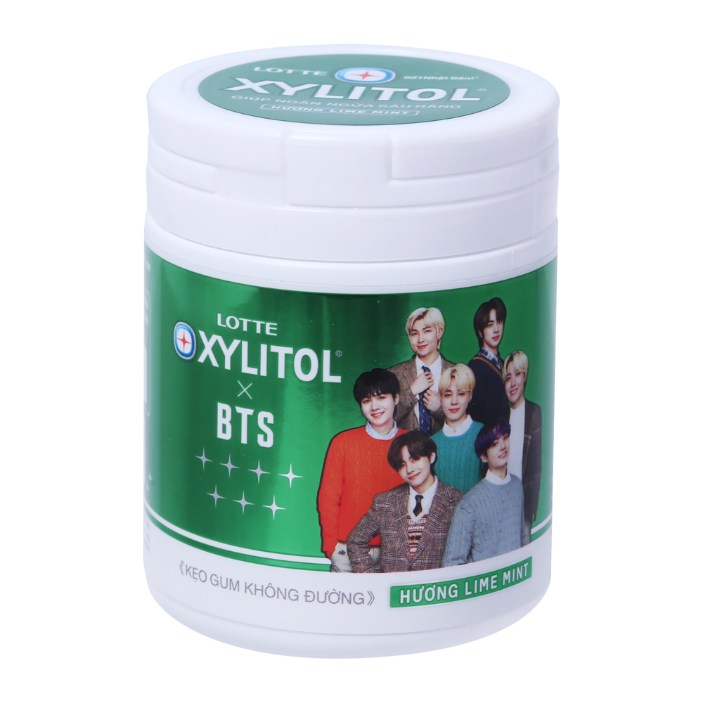 Kẹo Gum Xylitol Hương Chanh Bạc Hà Hộp 137.8G