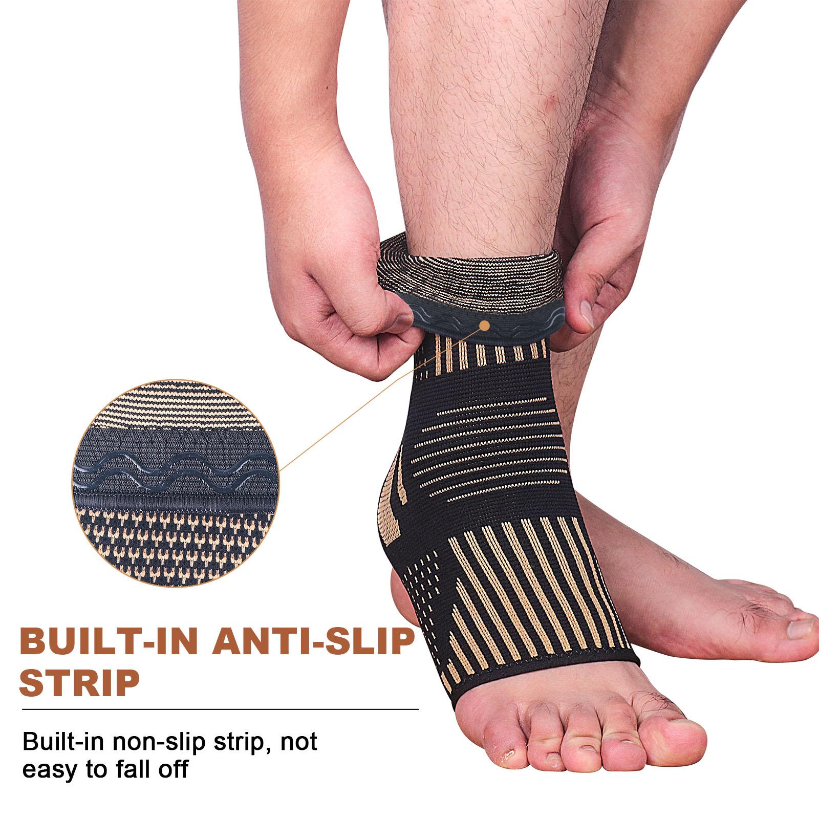 1pc Hỗ trợ niềng mắt cá chân cho nam giới tính nẹp mắt cá chân cho bong gân, gân Achilles, giảm đau, phục hồi, thể thao Color: Copper Size: XL