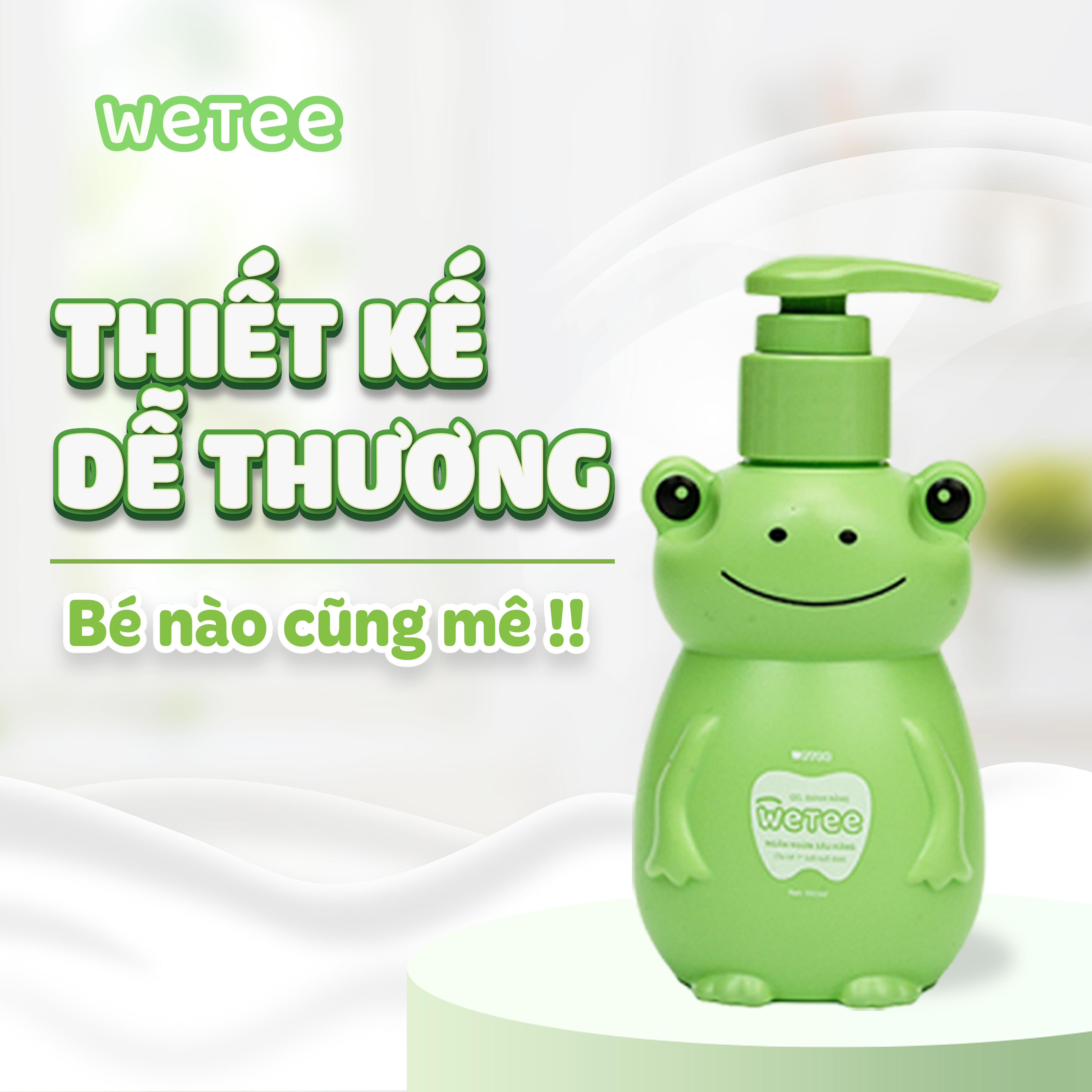 Gel Đánh Răng Wetee Cho Bé 100ml, Thiết Kế Dễ Thương