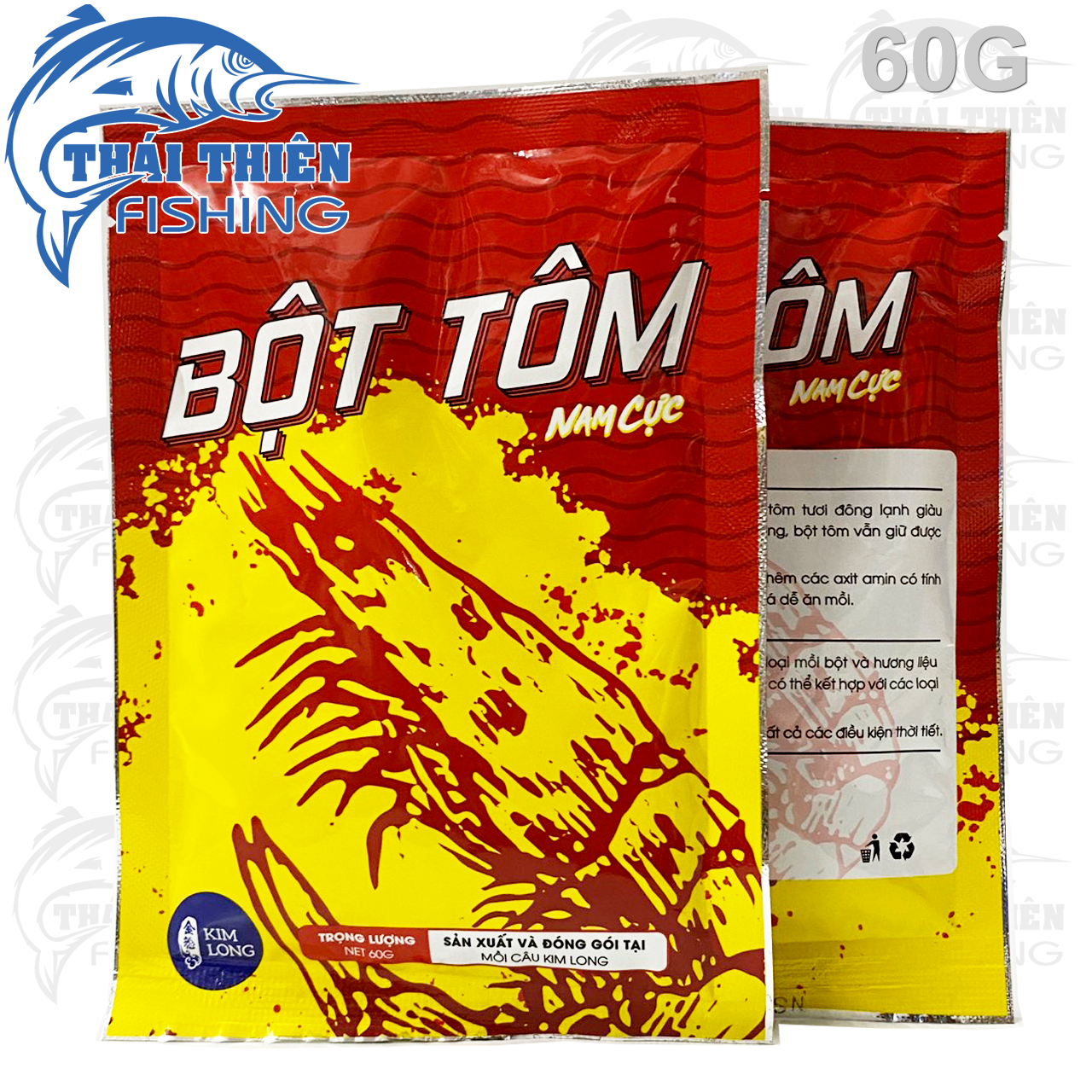 Bột Tôm Nam Cực Câu Cá Kim Long Gói 60g