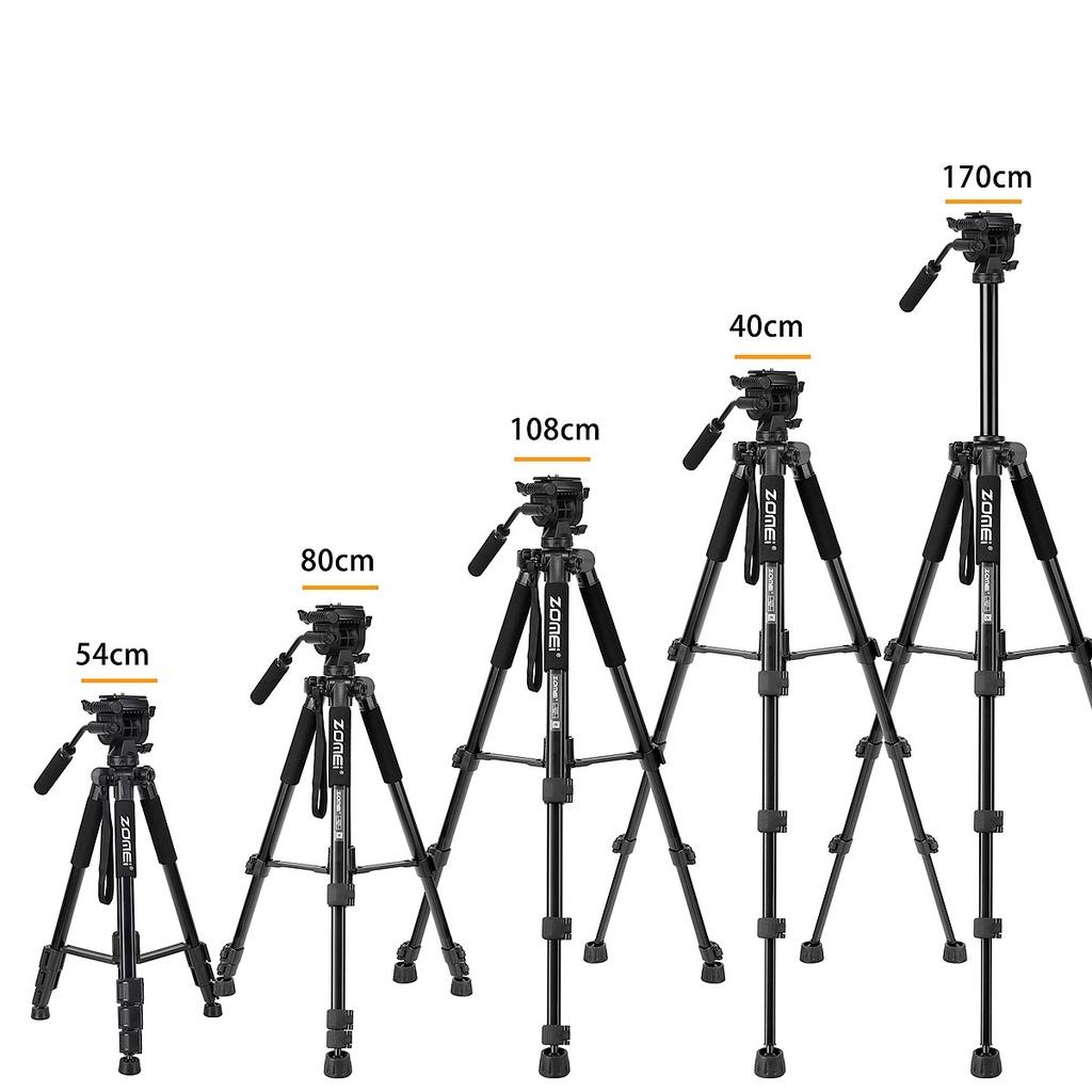 Tripod ZOMEI Q310 chuyên nghiệp cho chân máy ảnh SLR hợp kim nhôm ,kéo dài 170cm -dc4903