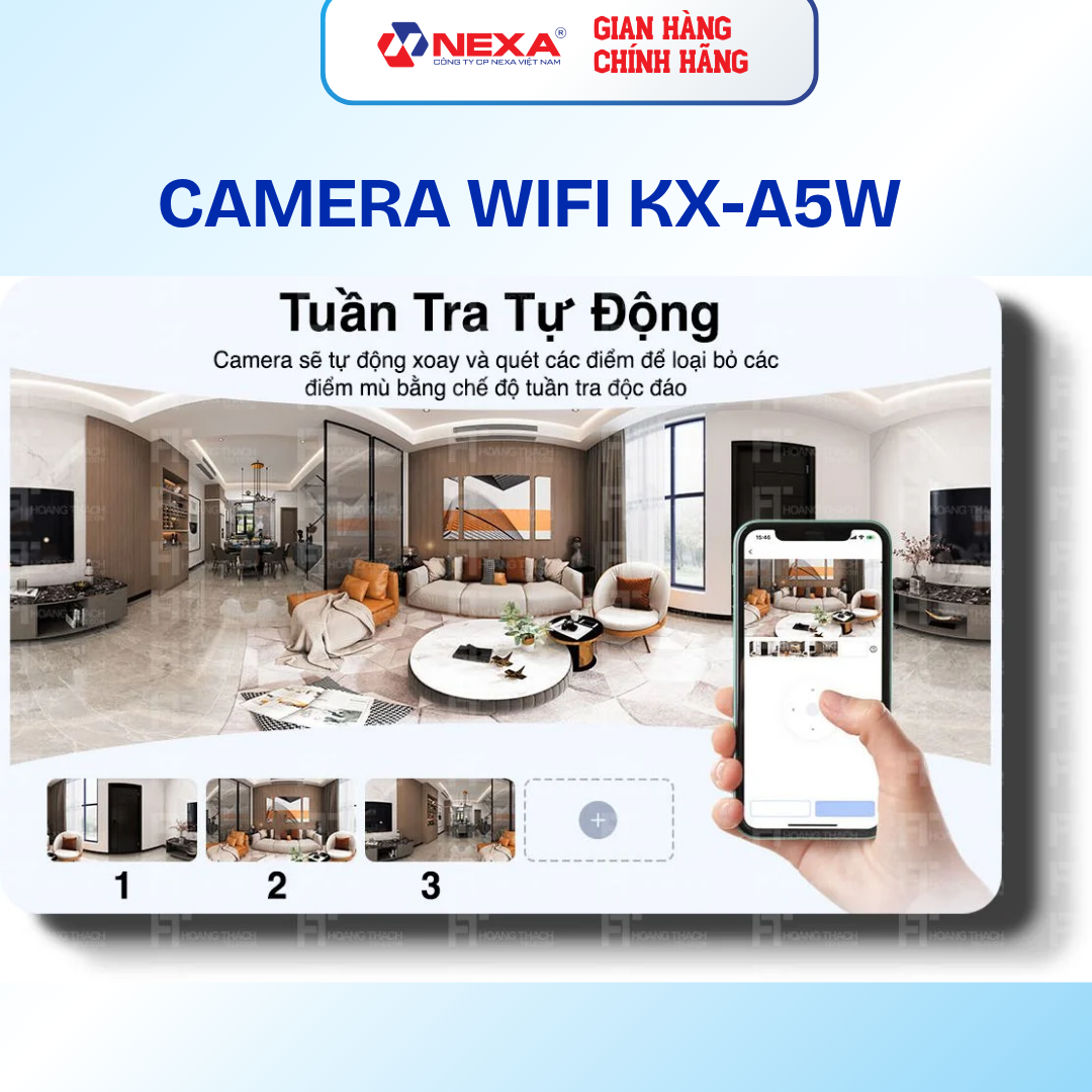 Camera Wifi KBVISION KX-A5W 5MP Xoay 360°, Đàm Thoại 2 Chiều, Cảnh Báo Chuyển Động, Hàng Chính Hãng