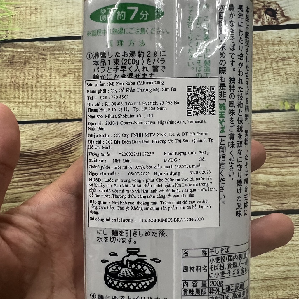 Mì Zao Soba Nhật Bản 200G