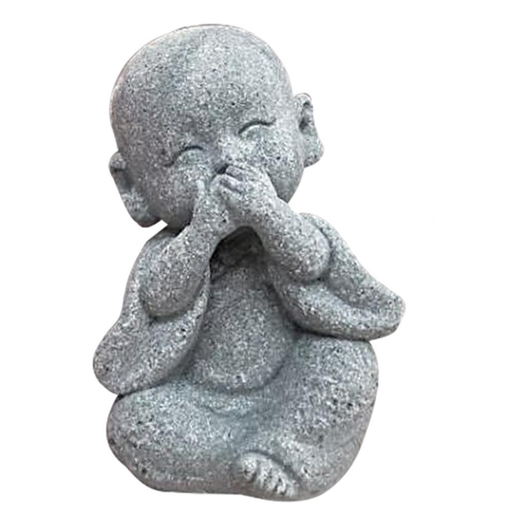 2 Pieces Monk Statue Small Buddha Little Monk Car Accessories Ornaments