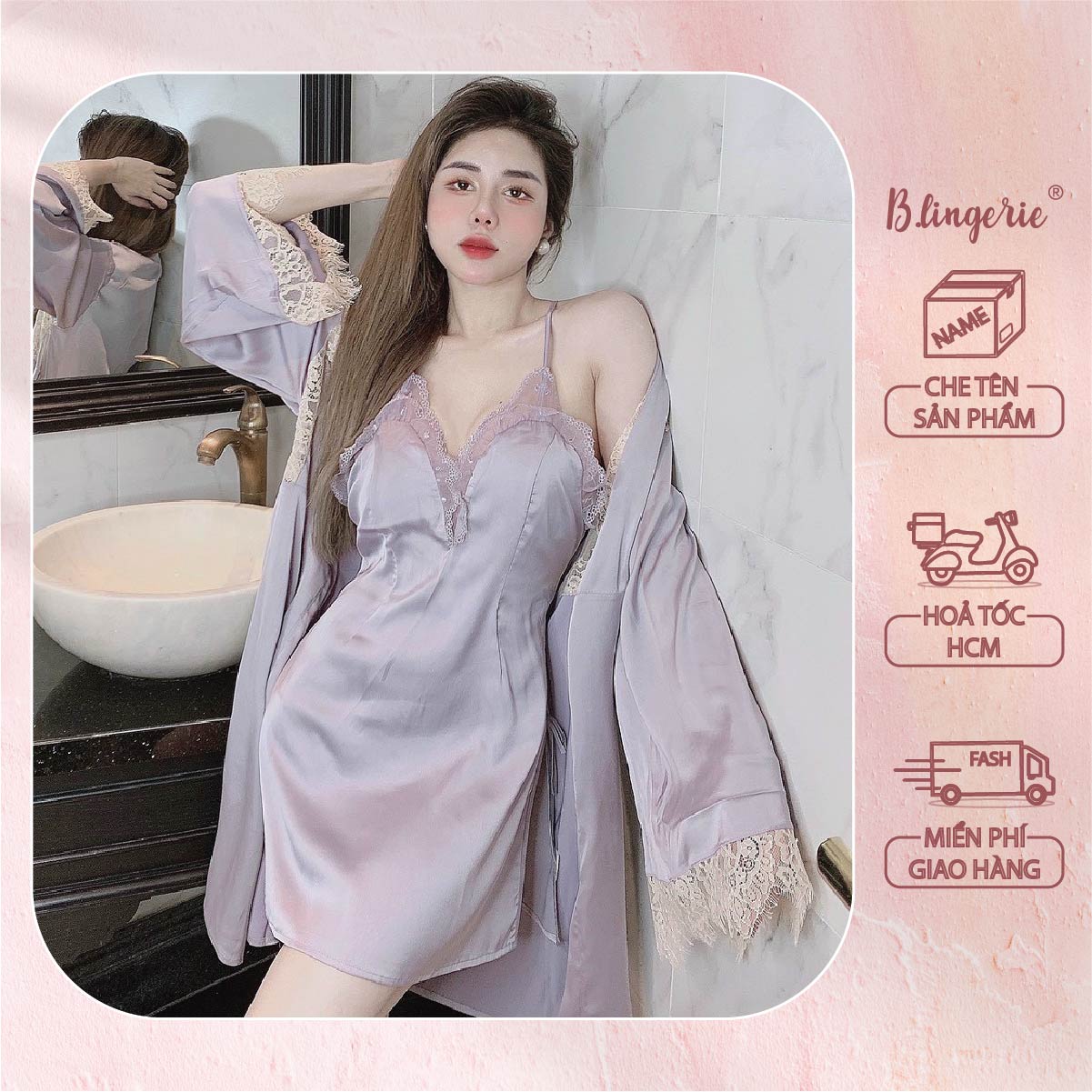 Váy Ngủ Thoải Mái Gợi Cảm (Không kèm áo choàng) - B.Lingerie