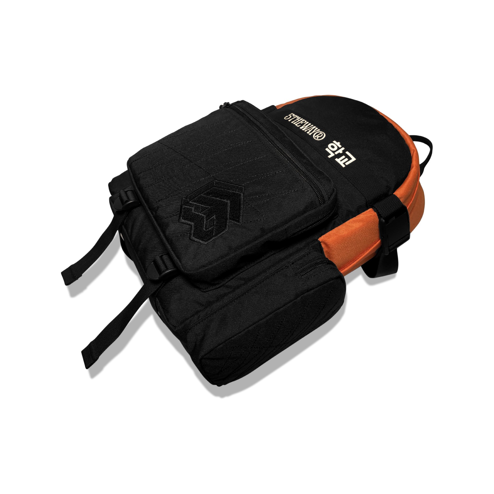 5THEWAY 학교 'SIGNATURE' EDITION ROCKET BACKPACK - BLACK/ORANGGE