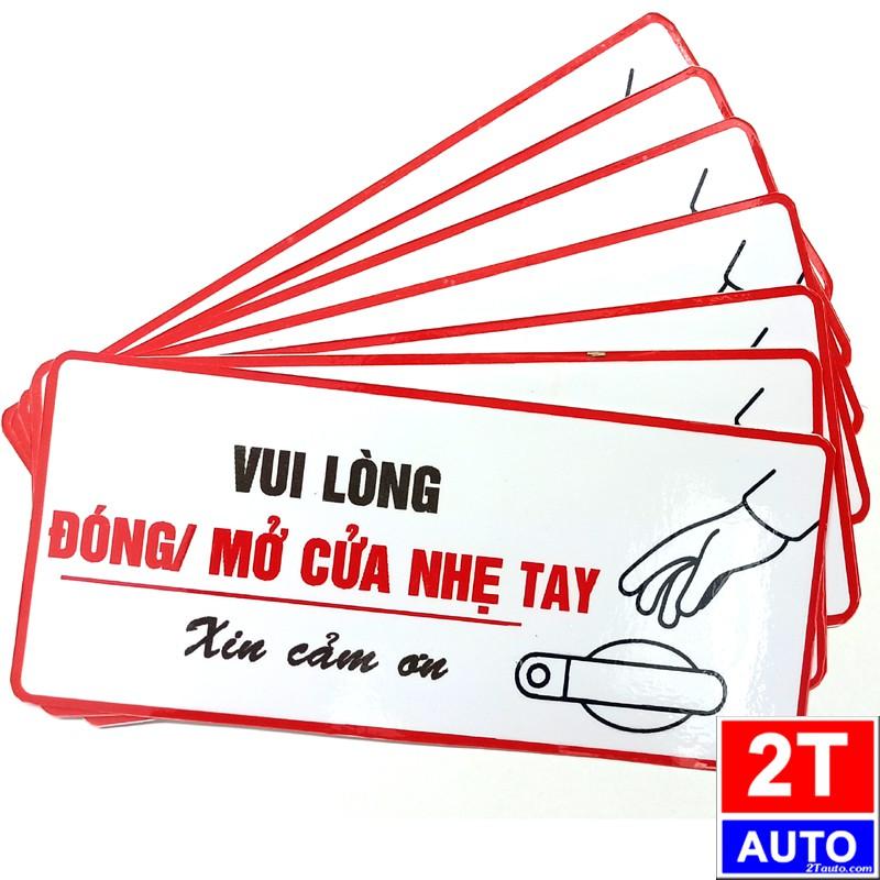 Logo đóng mở cửa nhẹ tay, tem xe sticker mở cửa nhẹ tay