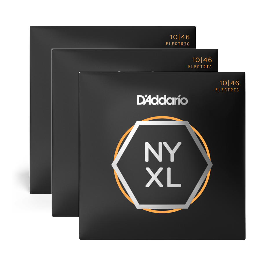 Combo 3 bộ dây đàn Guitar Điện - D'Addario NYXL1046 - Regular Light, 10-46 - Hàng chính hãng