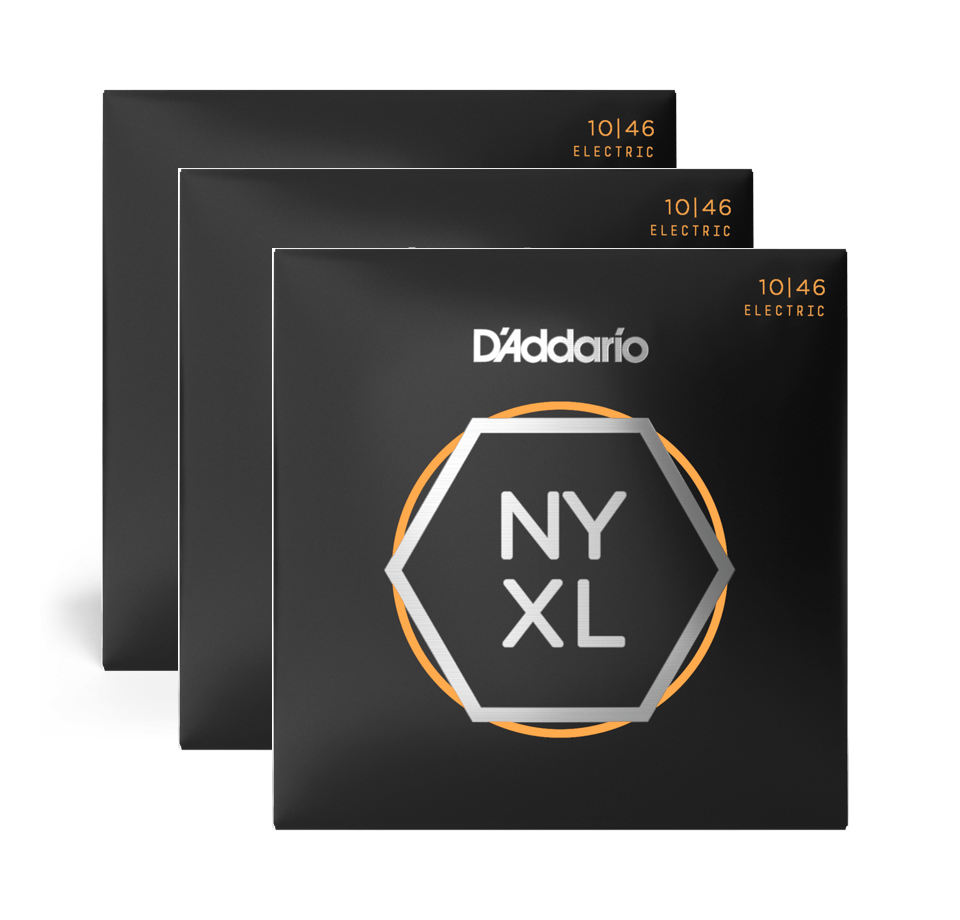 Combo 3 bộ dây đàn Guitar Điện (Electric) - D'Addario NYXL1046 (3 sets) - Regular Light, 10-46 - Hàng chính hãng