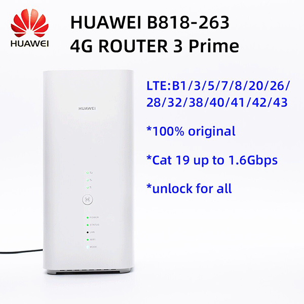 Bộ Phát Wifi Từ SIm 3G/4G Cao Cấp Huawei B818 băng tần kép 2,4Ghz và 5Ghz, tốc độ 1600Mb cực mạnh, hàng chính hãng
