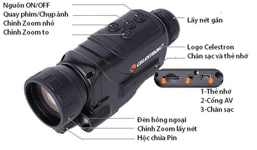 Ống nhòm hồng ngoại ban đêm 5×40 Celestron NV-2 chính hãng