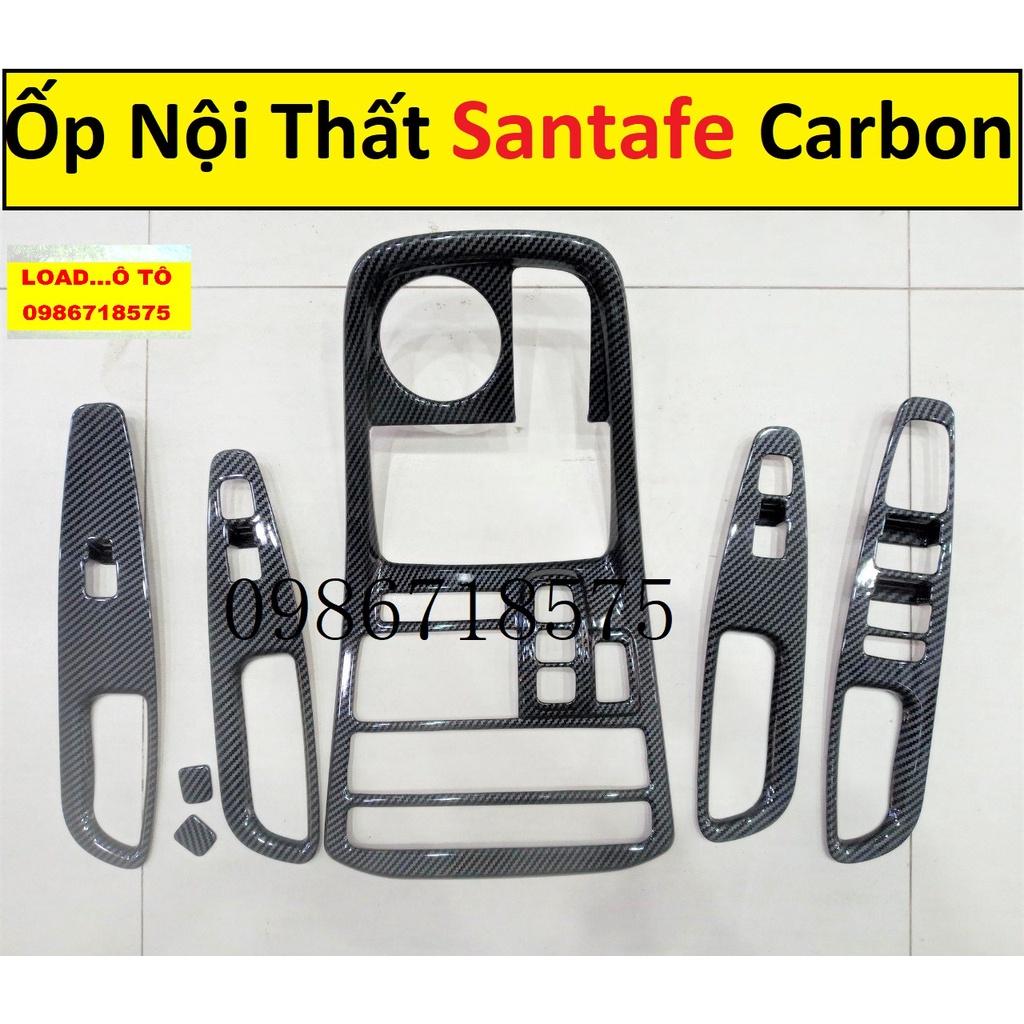 Ốp Nội Thất Xe Huyndai Santafe 2022-2023 Mẫu Vân Carbon Cao Cấp