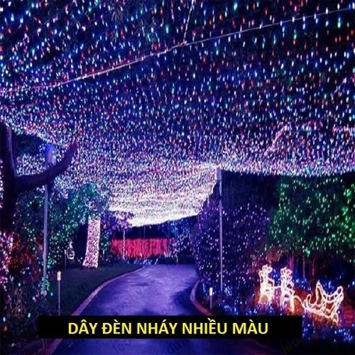 Dây Đèn LED Nháy Kim Cương 20M–40M Nhiều Màu/Vàng, Chống Nước IP65, Trang Trí Ngoài Trời Noel Tết- HÀNG CHÍNH HÃNG MINIIN