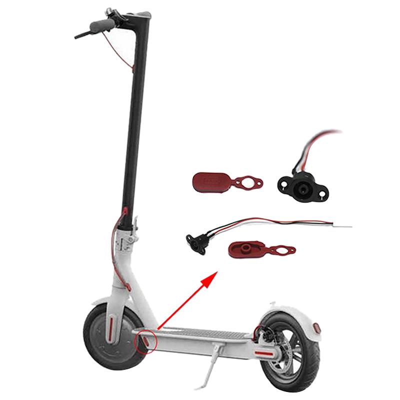 10 Cái Vỏ Lỗ Sạc Xe Máy Điện Có Cổng Cáp Sạc Vỏ Chống Nước Cho Xe Tay Ga Xiaomi Mijia M365 Màu sắc: Đen