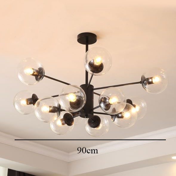 Đèn chùm GLEHIS cao cấp 12 bóng trang trí nội thất sang trọng, hiện đại - kèm bóng LED chuyên dụng