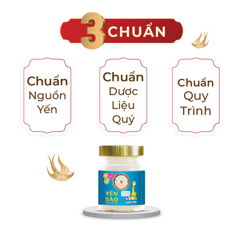 Yến sào Nam Dược Kids Set 4 lọ x 70ml cao lớn, tăng sức đề kháng cho bé, bé ăn ngon và phát triển chiều cao