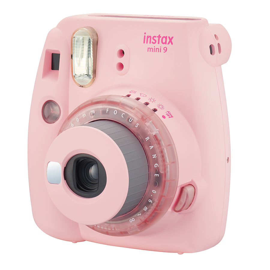 Máy Ảnh Selfie Lấy Liền Fujifilm Instax Mini 9 Clear Pink - Hàng Chính Hãng