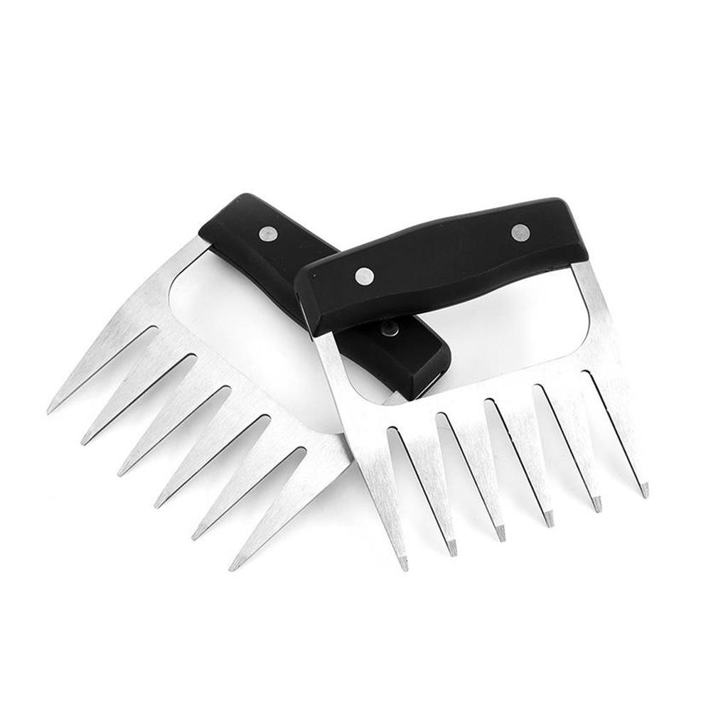 1Pc Barbecue Meat Claw Multifunctional Black Stainless Steel Food Shredder for Kitchen/ Restaurant