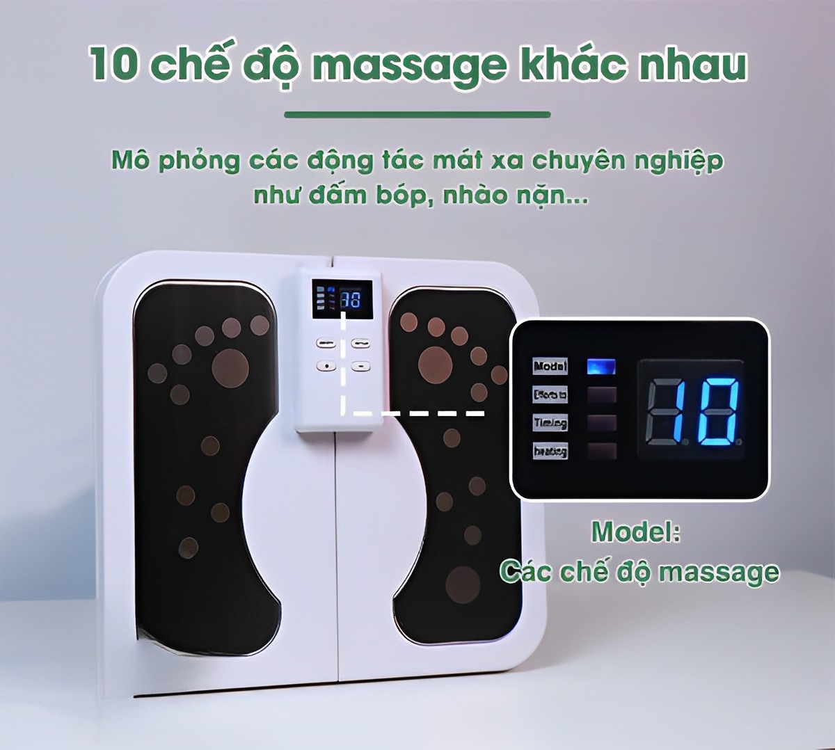 Máy massage chân EMS,thảm massage chân xung điện có kèm 2 miếng dán xung điện, máy massage bàn chân xung điện EMS HM-C6 giảm đau mỏi, tê bì,lưu thông khí huyết