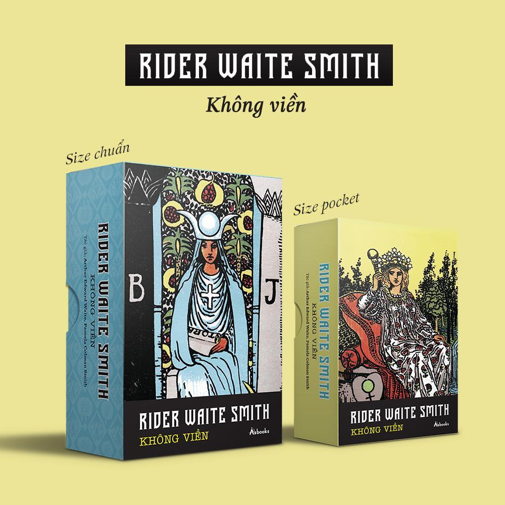 Sách - Boxset Bộ Bài Tarot Rider Waite Smith - Không Viền - Size Pocket